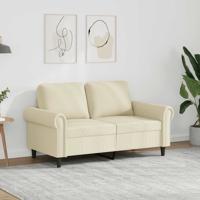 Tweezitsbank 120 cm kunstleer crèmekleurig