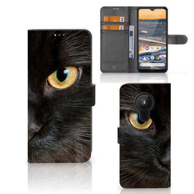 Nokia 5.3 | Telefoonhoesje | Met pasjeshouder | Zwarte Kat
