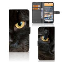 Nokia 5.3 | Telefoonhoesje | Met pasjeshouder | Zwarte Kat