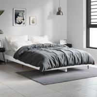 Bedframe bewerkt hout wit 120x190 cm - thumbnail