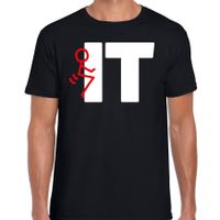 Fuck it fun tekst t-shirt / kleding zwart voor heren - thumbnail