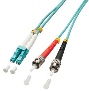 Lindy 5.0m OM3 LC - ST Duplex Glasvezel kabel 5 m Turkoois