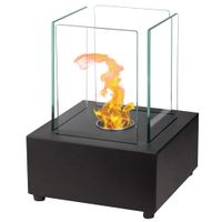 Qlima FFB 022 openhaard Draagbare open haard Bio-ethanol Zwart, Transparant