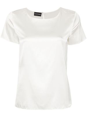 Emporio Armani blouse en soie - Blanc