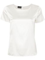 Emporio Armani blouse en soie - Blanc