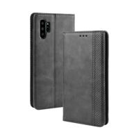 Magnetische Buckle retro Crazy Horse textuur horizontale Flip lederen case voor Galaxy Note10 Pro met houder & kaartsleuven & fotolijstjes (zwart)