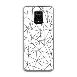 Geometrische lijnen zwart: Xiaomi Redmi Note 9 Pro Transparant Hoesje