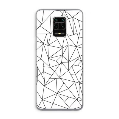 Geometrische lijnen zwart: Xiaomi Redmi Note 9 Pro Transparant Hoesje