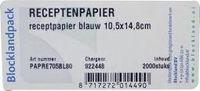 Receptpapier blauw 105 x 148mm