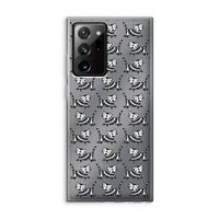 Zwarte poes: Samsung Galaxy Note 20 Ultra / Note 20 Ultra 5G Transparant Hoesje