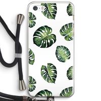 Tropische bladeren: iPhone 5 / 5S / SE Transparant Hoesje met koord