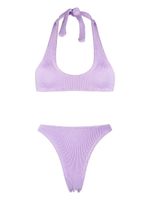 Reina Olga bikini Pilou en seersucker à dos-nu - Violet - thumbnail