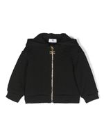 Elisabetta Franchi La Mia Bambina veste monogrammée à capuche - Noir