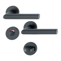 HOPPE Amsterdam deurkruk met wc-rozet zwart - SnelstiftPlus