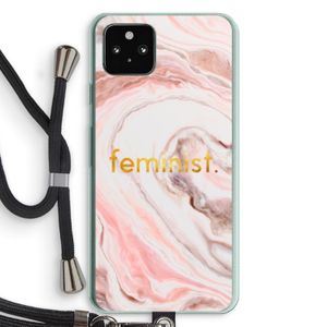 Feminist: Pixel 5a 5G Transparant Hoesje met koord