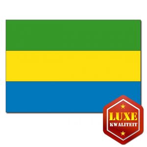 Feestartikelen Luxe vlag Gabon