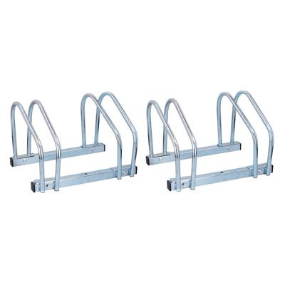 Fietsenrek - 2x stuks - voor 2x fietsen - fietsenrekken voor thuis - 26 x 40 x 32 cm