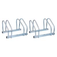 Fietsenrek - 2x stuks - voor 2x fietsen - fietsenrekken voor thuis - 26 x 40 x 32 cm