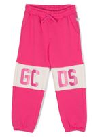 Gcds Kids pantalon de jogging en coton à logo imprimé - Rose - thumbnail