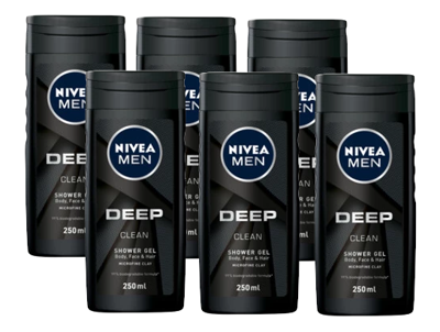 Nivea Men Deep Clean Shower Gel Voordeelverpakking Nivea Men Deep Clean Shower Gel Voordeelverpakking