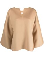 By Malene Birger blouse en laine à manches amples - Marron - thumbnail