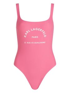 Karl Lagerfeld maillot de bain à logo Rue St-Guillaume - Rose