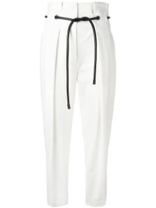 3.1 Phillip Lim pantalon à taille haute plissée - Blanc