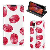 Samsung Galaxy Xcover 5 Flip Style Cover Pink Macarons