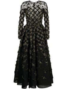 Saiid Kobeisy robe en tulle à ornements de perles - Noir