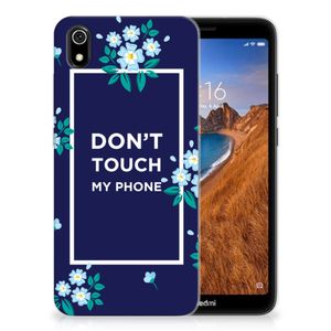 Xiaomi Redmi 7A Silicone-hoesje Flowers Blue DTMP