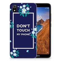 Xiaomi Redmi 7A Silicone-hoesje Flowers Blue DTMP - thumbnail