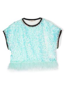 Andorine t-shirt à sequins - Bleu