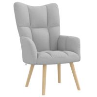 Relaxstoel stof wolk grijs
