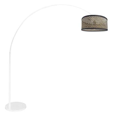 Steinhauer BooglampSparkled Light wit met bamboe kap - 3784W