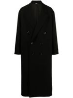 Gucci manteau croisé à revers crantés - Noir