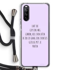 GSM: Sony Sony Xperia 10 III Transparant Hoesje met koord