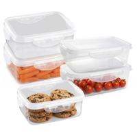 Plasticforte Vershoudbakjes set Classic - 5x stuks - vriezer en magnetron - kunststof - diverse mate