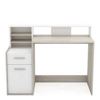 Demeyere bureau Delphi - 1 lade + 1 deur - wit - Leen Bakker - thumbnail