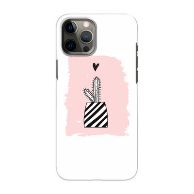 Zwart-wit cactus: Volledig geprint iPhone 12 Pro Max Hoesje