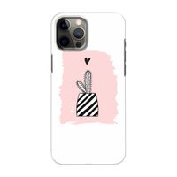 Zwart-wit cactus: Volledig geprint iPhone 12 Pro Max Hoesje
