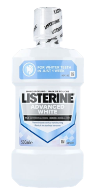 Listerine Advanced White Mild & Zonder Alcohol Mondspoeling