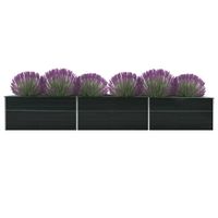 Plantenbak verhoogd 480x80x45 cm gegalvaniseerd staal antraciet