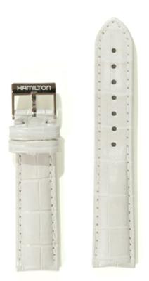Horlogeband Hamilton H690323124 / H323510 / H323810 / Leder Wit 18mm
