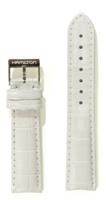 Horlogeband Hamilton H690323124 / H323510 / H323810 / Leder Wit 18mm
