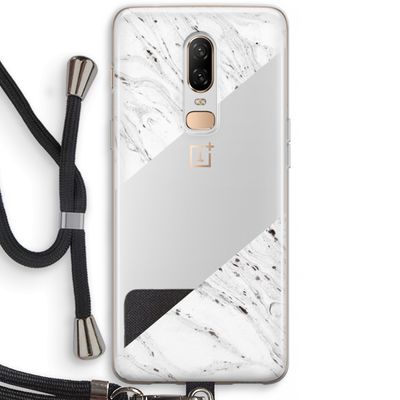 Biggest stripe: OnePlus 6 Transparant Hoesje met koord