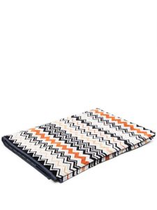 Missoni Home serviette de plage en coton à chevrons - Noir