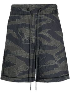 Mostly Heard Rarely Seen quilted camouflage track shorts - Vert