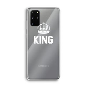 King zwart: Samsung Galaxy S20 Plus Transparant Hoesje
