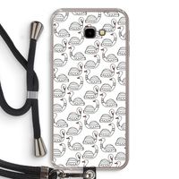 Zwanen: Samsung Galaxy J4 Plus Transparant Hoesje met koord