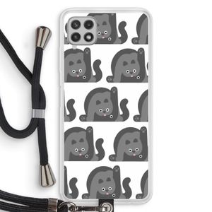 Cats: Samsung Galaxy A22 4G Transparant Hoesje met koord